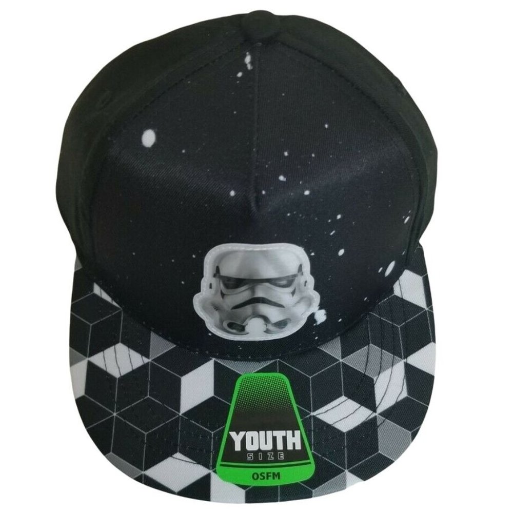 3/$15 - STAR WARS Black And White Stormtrooper youth hat (Boys)